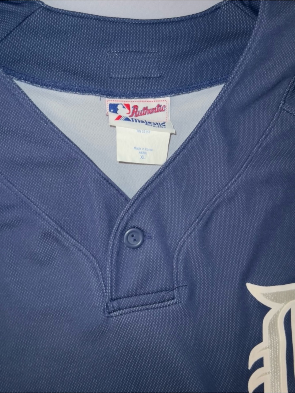 Majestic Navy Blue MLB Button-Up Baseball Jersey